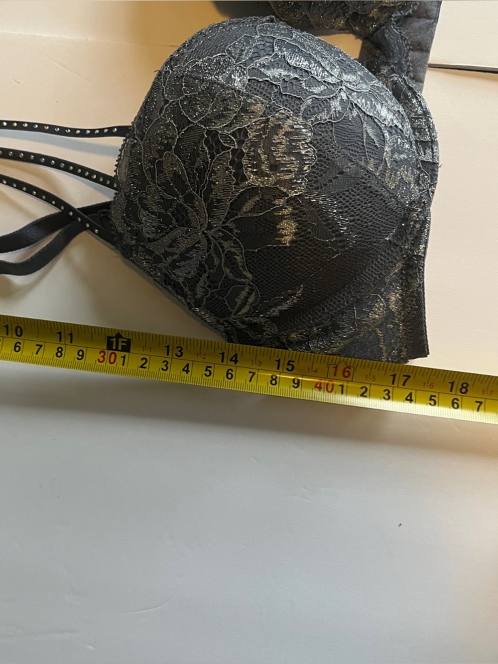 La Senza Beyond Sexy Metallic Lace Bra/Hello Sugar Turquoise Ombré Lace Bra 32C - Picture 3 of 15